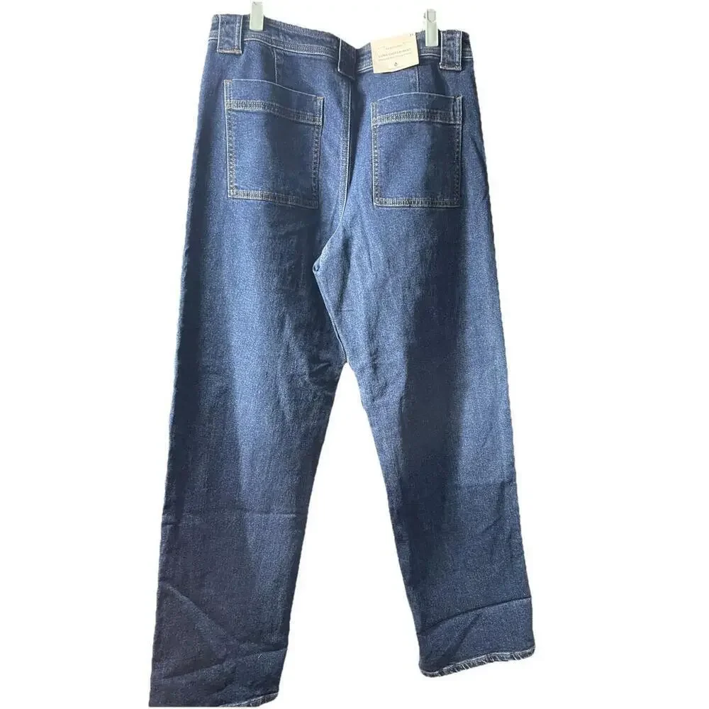 NWT Sanctuary Luna Cuffed/Uncuffed Relax Straight Blue Denim Sz 31 MSRP $139 - Picture 2 of 5